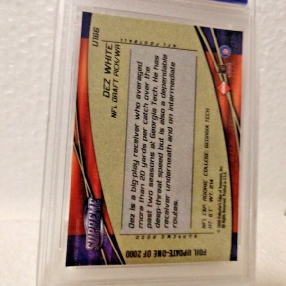 2000 COLLECTORS EDGE SUPREME #U166 DEZ WHITE ROOKIE UPDATE PSA 9 MINT SH… - Picture 7 of 11